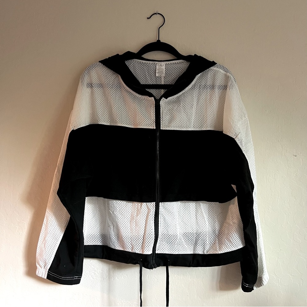 Y2K mesh zip up jacket